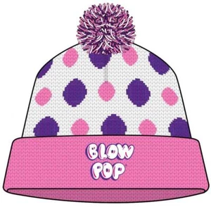 BLOW POP Candy Pom Pom Beanie Hat - Pink Retro Trendy Skater Winter Soft Cap - Picture 1 of 4