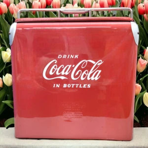 Original Coca-Cola Cooler / Coke Soda Pop Coolers / Coca Cola Advertising Petro - Picture 1 of 5