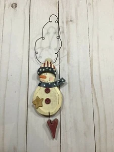 Schneemann Patriotisches Ornament - Holz - Bild 1 von 2