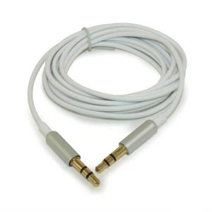 6ft EXTRA SLIM 3.5mm Mini-Stereo TRS Male to Male Gold Plated Cable White - Picture 1 of 3