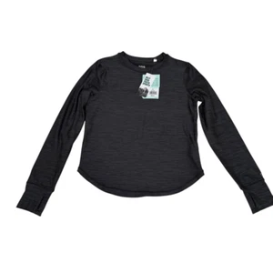 DSG Shirt Girls Heather Black Stretch Performance Long Sleeve sz XS 6/7 NWT - Picture 1 of 6