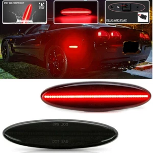 Sequential Red LED Rear Side Marker Lights For 1997-2004 Chevrolet Corvette C5 - Picture 1 of 12
