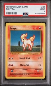 Pokemon Base Set Ilimitado Ponyta 60/102 PSA 9 - Imagen 1 de 2
