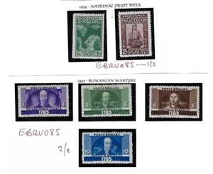Romania: 1934; Scott 440-445, MH, 2 sets, good condition EBRU21 - Picture 1 of 2