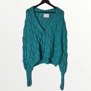 Letanne Kaschmir Grobstrick Strickjacke mit Zopfmuster Gr. M - Bild 1 von 13