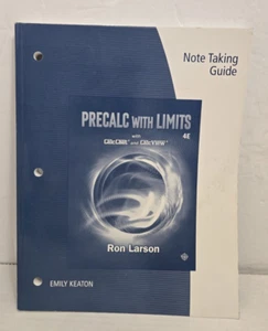 PRECALC WITH LIMITS 4E FOURTH EDITION NOTE TAKING Guide ACCEPTABLE - Picture 1 of 15