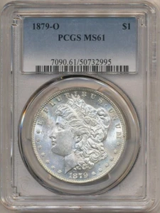 1879-O Morgan PCGS MS-61 White Silver Dollar Coin New Orleans Mint (Undergraded) - Picture 1 of 2