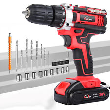 20V Electric Drill 3/8" Power Cordless Screwdriver 31PCS Drill Set with Battery