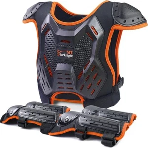 Kids Dirt Bike Gear Chest Protector Motocross Armor Vest Elbow Knee Shin Guard - Picture 1 of 6