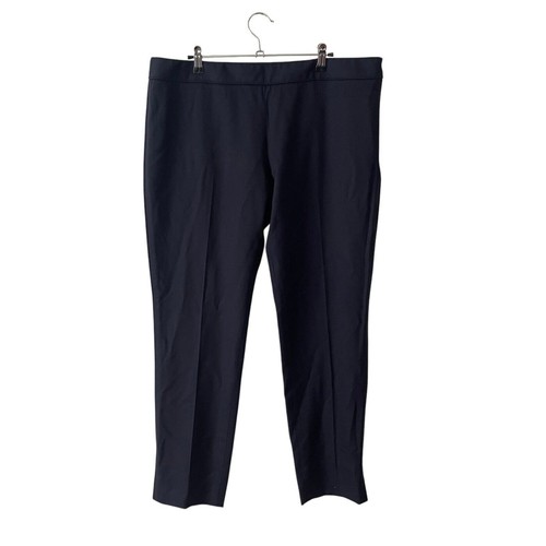 Tory Burch donna 14 pantaloni eleganti pantaloni misto lana gamba dritta carriera blu