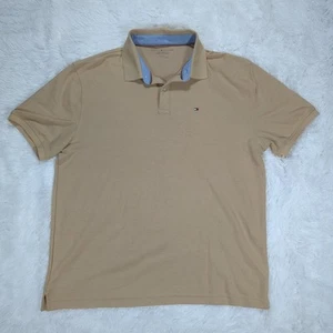 Tommy Hilfiger Regular Fit Polo Shirt Tan Beige Size XXL - Picture 1 of 3
