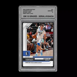 Graded 10 Cooper Flagg 2025 Panini Instant #10 RC Dallas DEBUT Mavs Rookie Card - Picture 1 of 2