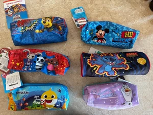 6 BORSELLINI STITCH E BING FROZEN BABY SHARK  PAW PATROL TOPOLINO ASTUCCIO PENNE - Picture 1 of 1