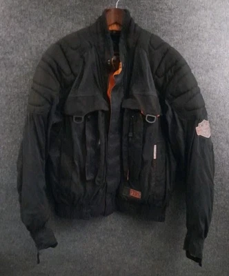 Vintage Harley Davidson Jacket Mens L Black FXRG Motorcycle Quilted Liner Vented - Image 1 of 4