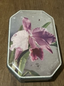 Lata Walters Palm Toffee Londres Inglaterra Vintage Vacía Diseño Floral - Imagen 1 de 7