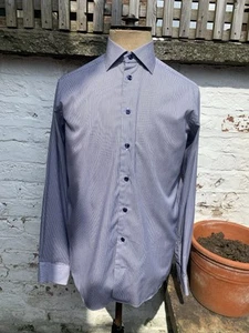 Eton Blue & White Stripe Shirt - Picture 1 of 5