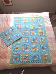 Handmade Patchwork Baby/Toddler Quilt With Matching Cushion Cover-120cmx85cm - Picture 1 of 6