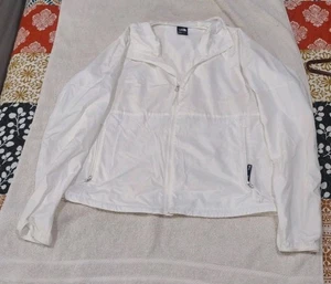 The North Face Woman's White Size M Windbreaker Light Weight Sport Coat  - Picture 1 of 13