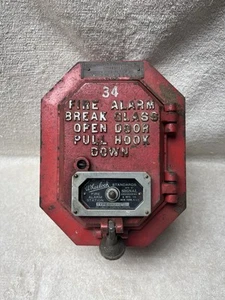 Vintage Wheelock Pull Down Fire Alarm Box - Picture 1 of 11