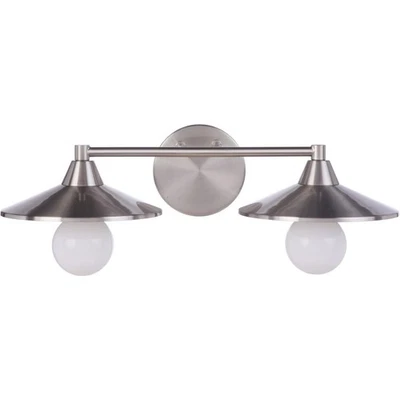 Tocador de baño Isaac hecho a mano 12519BNK2 luz níquel pulido cepillado Foto 1 de 2