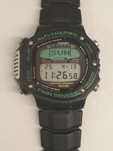 Reloj digital retro CASIO ALT-6000 Alti-Thermo doble sensor años 90 - Imagen 1 de 8