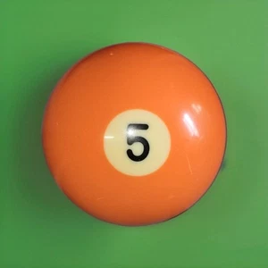 #5 Orange Single Individual Pool Ball Billiard 2 1/4” Inch T7 - Picture 1 of 1
