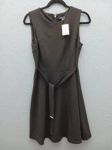 Tommy Hilfiger Women's A-line Knee Length Dress 6 Black Solid Work - Picture 1 of 15