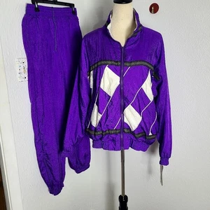 Olympic Exposure Vintage Purple Jogging Suit , Size Medium, NWT - Picture 1 of 15
