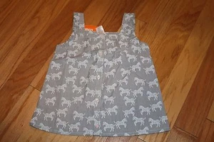 Gymboree Girls Animal Party Zebra Print Woven Sleeveless Tank Top Size 6 New - Picture 1 of 3