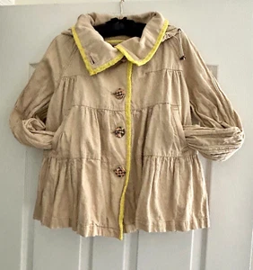 Jacke kurz Baumwoll Twill Damen Gr. S Rüschen abnehmbare Kapuze LS Taschen Knöpfe - Bild 1 von 19