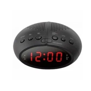 RADIO SVEGLIA DIGITALE DISPLAY LED ROSSO RADIOSVEGLIA COMODINO FM CR-2466 - Foto 1 di 2