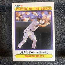 1990 Fleer George Brett Baseball Card #621 Players Of The Decade