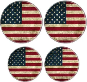 Electric Stove Burner Covers American Flag Round Metal Covers Set Of 4 - Picture 1 of 4