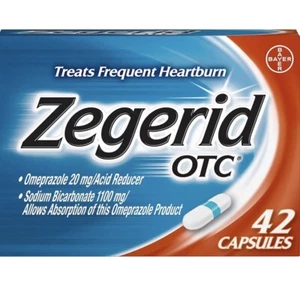 Zegerid OTC Heartburn Relief 20mg Capsule - 42 Count Jan/2026 - Picture 1 of 1