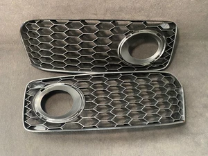 Rejillas antiniebla de malla estilo Audi B8 RS5 08-12 (anillo negro) (mercado de accesorios) - Imagen 1 de 4
