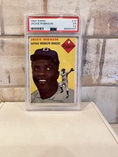 1954 Topps #10 Jackie Robinson Hall Of Fame Brooklyn Dodgers PSA 1.5