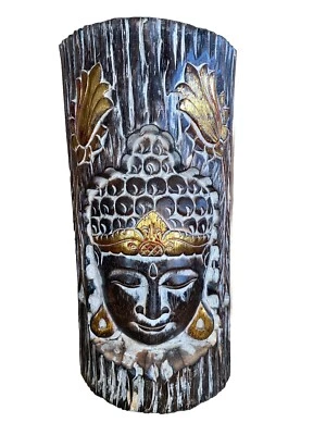 MASCARILLA BUDAH COLGADOR DE PARED MADERA TIKI BAR COLGANTE ARTE EN MADERA Foto 1 de 3