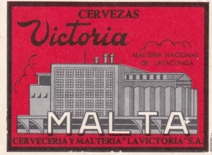 ECUADOR seltenes altes BIERETIKETT - Cerveceria La VICTORIA - Bild 1 von 1