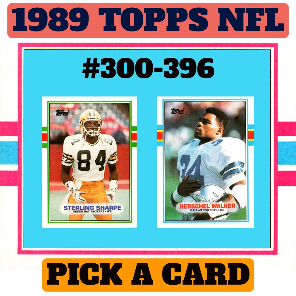 1989 Topps NFL Football Cards #300-396 - Pick A Card - BUY2GET4FREE! - Image 1 of 1