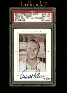 2001 Upper Deck Golf Gallery Auto ARNOLD PALMER 43 /50 SP #GG-AP PSA 8 - Picture 1 of 2