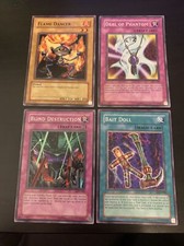 Yu-Gi-Oh Lot Flame Dancer, Deal Of Phantom, Blind Destruction, Bait Doll