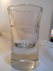 VINTAGE SHOT GLASS -CLEAR WITH LINE MIDWAY - Picture 1 of 6