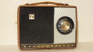 Westinghouse H769p7 leather portable transistor radio Untested Good for display - Picture 1 of 15