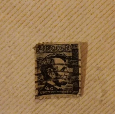 Extremely Rare 4 cent  Lincoln Stamp.  Very Nice, A Collector's Must.. - Image 1 of 4