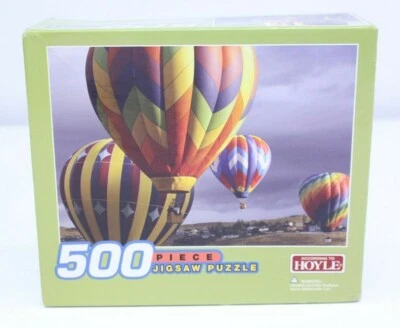 NIB Sealed Jigsaw Puzzle Hoyle 5501-CHA 2007 Hot Air Balloons 500 New Colorful  - Image 1 of 4