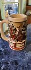 1984  Anheuser Busch  AB  Budweiser Bud Holiday Christmas Beer Stein Clydesdales for sale