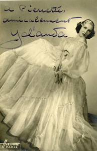 "YOLANDA (Harpist)" Original Foto HARCOURT signiert 50er Jahre - Bild 1 von 1