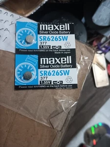 maxell silver oxide battery sr 626 sw 377 u r getting 2 watch battery - Picture 1 of 1