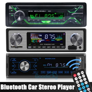 60W X4 Single DIN Autoradio, Bluetooth, ohne CD/DVD Player, USB SD AM UKW Radio - Bild 1 von 47