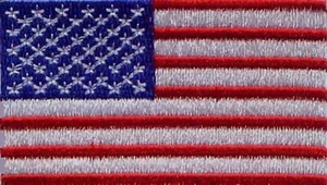USA  Flag Embroidered Patches 2.5"x1.5" iron-on - Picture 1 of 1